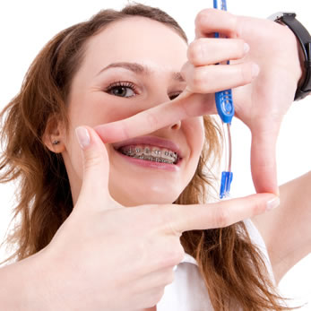 brushing and flossing